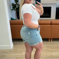 Judy Blue Darlene High Rise Distressed Cuffed Cutoff Shorts-Womens-Ave Shops-[option4]-[option5]-[option6]-[option7]-[option8]-Shop-Boutique-Clothing-for-Women-Online