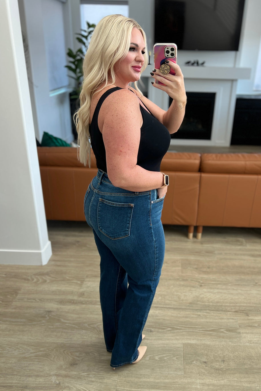 Judy Blue Pippa High Rise Button Fly Dad Jeans-Denim-Ave Shops-[option4]-[option5]-[option6]-[option7]-[option8]-Shop-Boutique-Clothing-for-Women-Online
