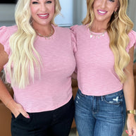 Especially Sweet Ruffle Sleeve Top-Tops-Ave Shops-[option4]-[option5]-[option6]-[option7]-[option8]-Shop-Boutique-Clothing-for-Women-Online