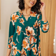 I Think Different Top in Teal Floral-Tops-Ave Shops-[option4]-[option5]-[option6]-[option7]-[option8]-Shop-Boutique-Clothing-for-Women-Online