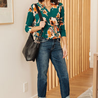 I Think Different Top in Teal Floral-Tops-Ave Shops-[option4]-[option5]-[option6]-[option7]-[option8]-Shop-Boutique-Clothing-for-Women-Online