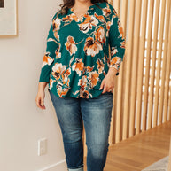 I Think Different Top in Teal Floral-Tops-Ave Shops-[option4]-[option5]-[option6]-[option7]-[option8]-Shop-Boutique-Clothing-for-Women-Online