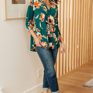 I Think Different Top in Teal Floral-Tops-Ave Shops-[option4]-[option5]-[option6]-[option7]-[option8]-Shop-Boutique-Clothing-for-Women-Online
