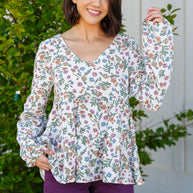 I Think I Can V-Neck Floral Top-Tops-Ave Shops-[option4]-[option5]-[option6]-[option7]-[option8]-Shop-Boutique-Clothing-for-Women-Online