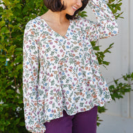 I Think I Can V-Neck Floral Top-Tops-Ave Shops-[option4]-[option5]-[option6]-[option7]-[option8]-Shop-Boutique-Clothing-for-Women-Online