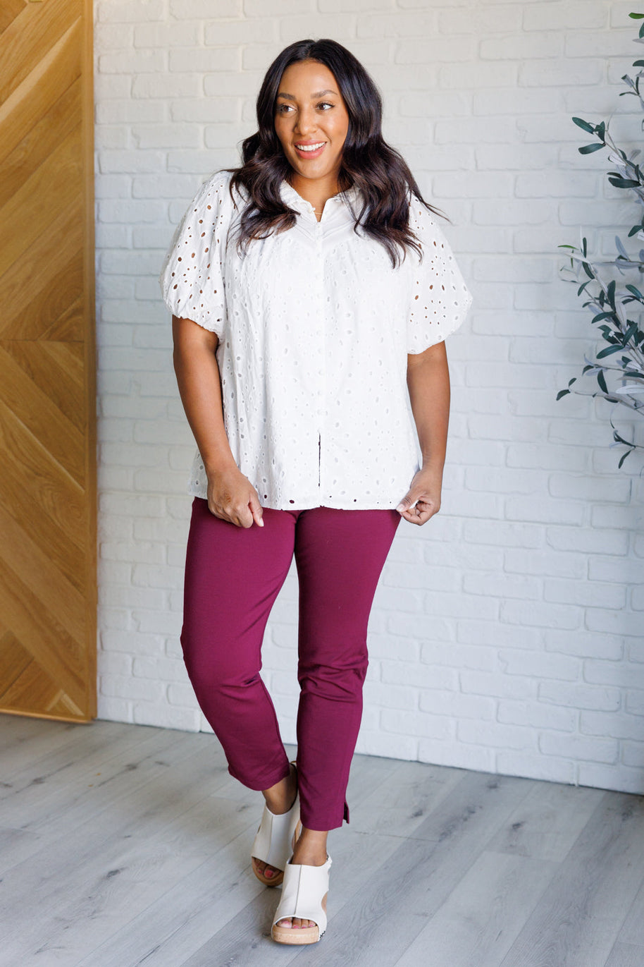 I'll Let You Know Eyelet Lace Blouse-Blouses-Ave Shops-[option4]-[option5]-[option6]-[option7]-[option8]-Shop-Boutique-Clothing-for-Women-Online