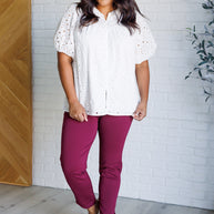 I'll Let You Know Eyelet Lace Blouse-Blouses-Ave Shops-[option4]-[option5]-[option6]-[option7]-[option8]-Shop-Boutique-Clothing-for-Women-Online