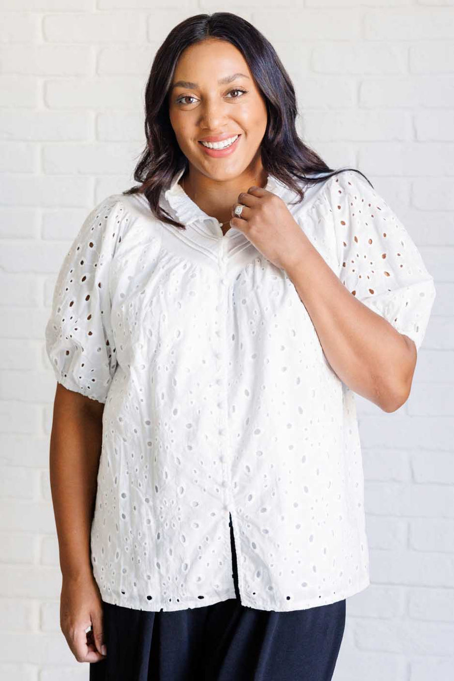 I'll Let You Know Eyelet Lace Blouse-Blouses-Ave Shops-[option4]-[option5]-[option6]-[option7]-[option8]-Shop-Boutique-Clothing-for-Women-Online