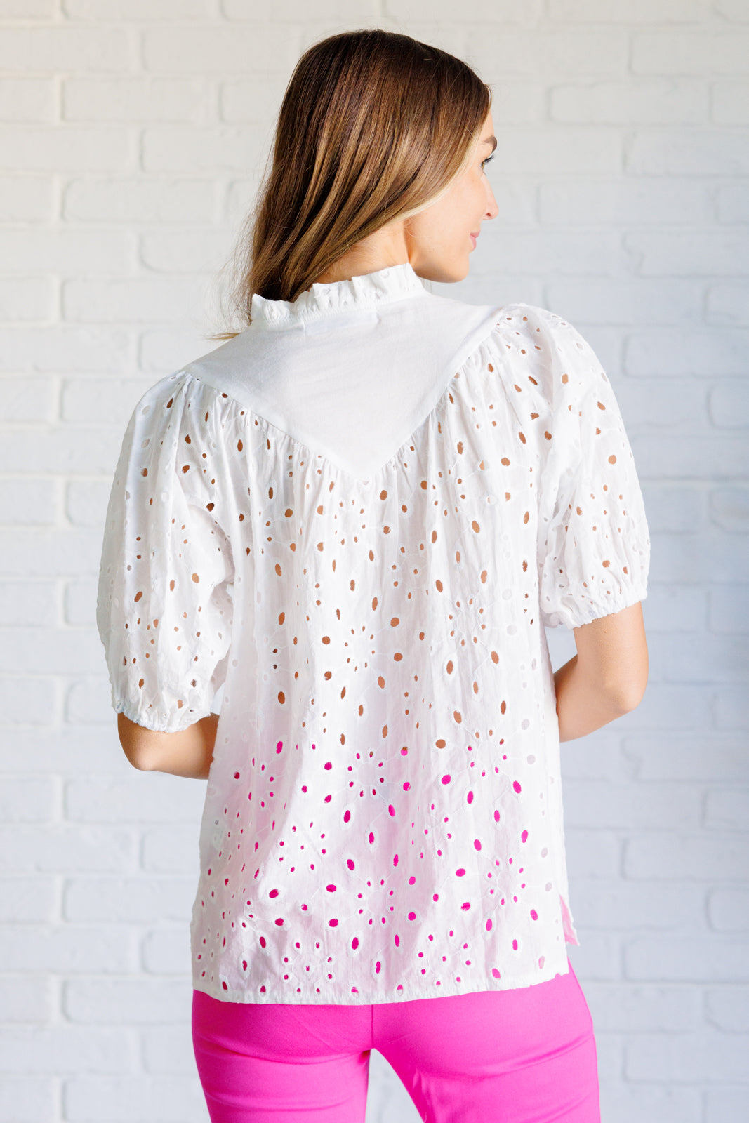 I'll Let You Know Eyelet Lace Blouse-Blouses-Ave Shops-[option4]-[option5]-[option6]-[option7]-[option8]-Shop-Boutique-Clothing-for-Women-Online