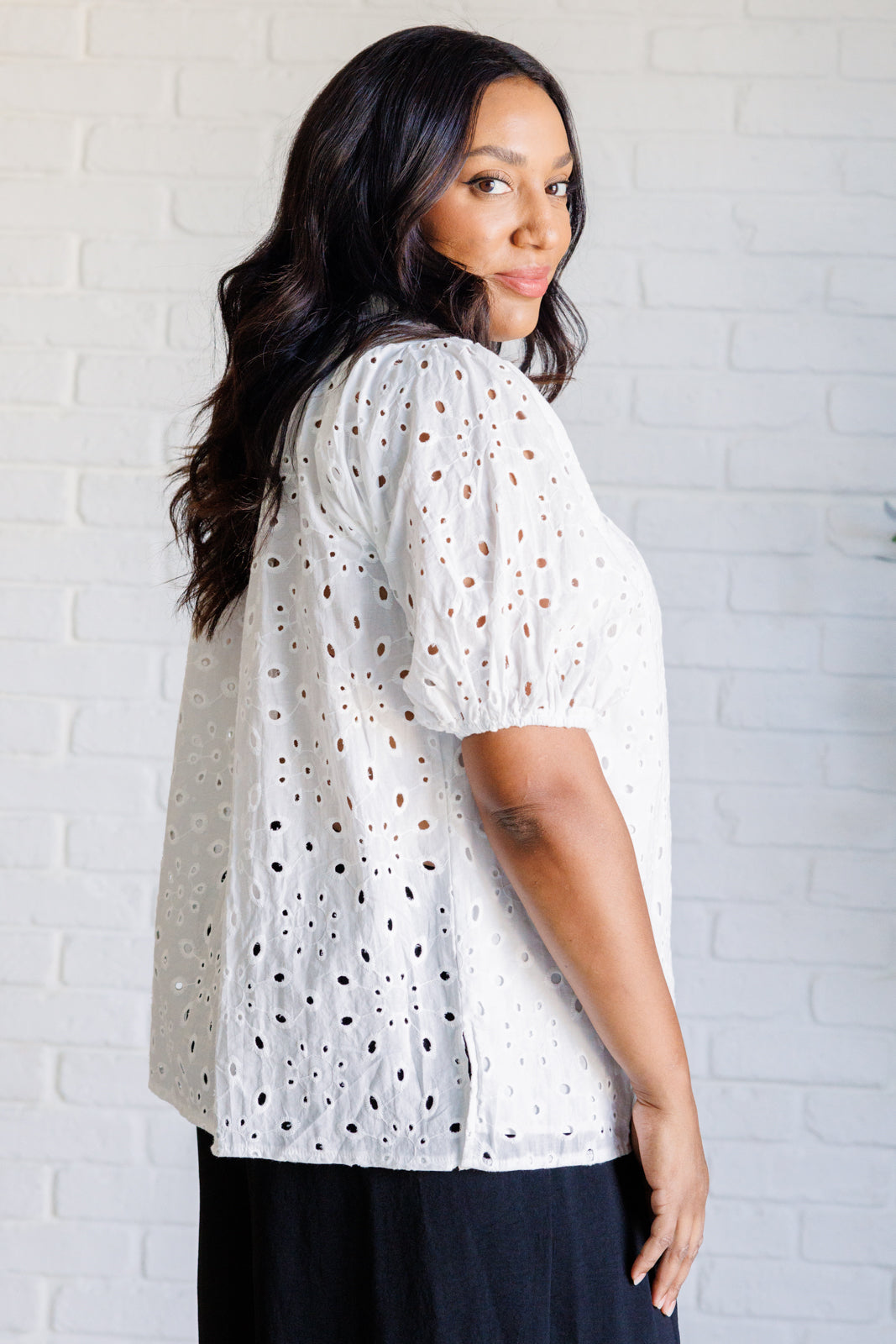I'll Let You Know Eyelet Lace Blouse-Blouses-Ave Shops-[option4]-[option5]-[option6]-[option7]-[option8]-Shop-Boutique-Clothing-for-Women-Online