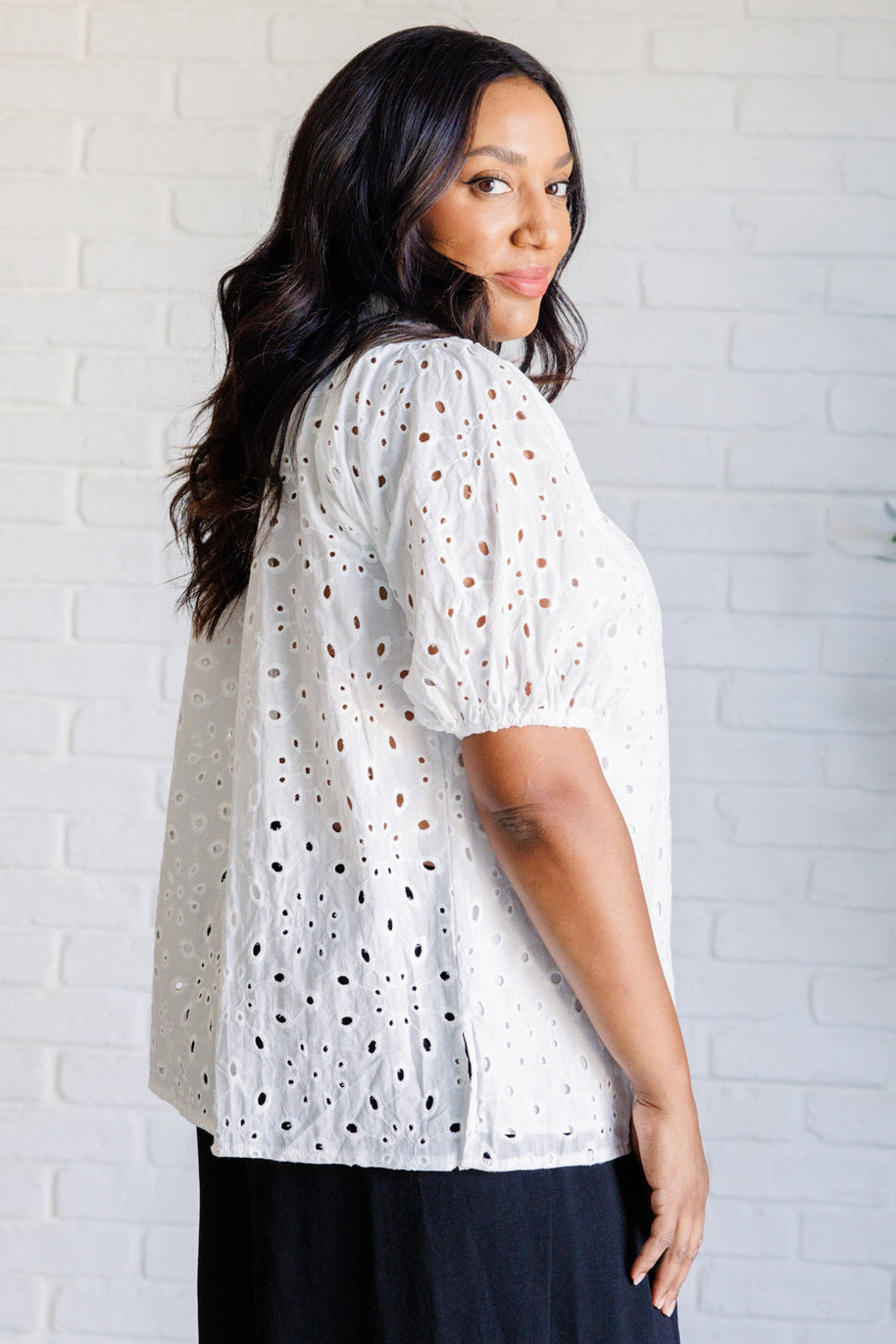 I'll Let You Know Eyelet Lace Blouse-Blouses-Ave Shops-[option4]-[option5]-[option6]-[option7]-[option8]-Shop-Boutique-Clothing-for-Women-Online