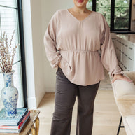 Imagine It All V-Neck Peplum Top-Tops-Ave Shops-[option4]-[option5]-[option6]-[option7]-[option8]-Shop-Boutique-Clothing-for-Women-Online