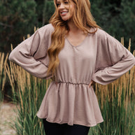 Imagine It All V-Neck Peplum Top-Tops-Ave Shops-[option4]-[option5]-[option6]-[option7]-[option8]-Shop-Boutique-Clothing-for-Women-Online