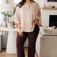 In Your Thoughts Oversized Dolman Sleeve Top in Champagne-Tops-Ave Shops-[option4]-[option5]-[option6]-[option7]-[option8]-Shop-Boutique-Clothing-for-Women-Online