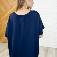 In the Rotation Exposed Seam Tee in Navy-Womens-Ave Shops-[option4]-[option5]-[option6]-[option7]-[option8]-Shop-Boutique-Clothing-for-Women-Online