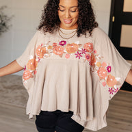 Isabel Embroidered Tunic in Mocha-Tops-Ave Shops-[option4]-[option5]-[option6]-[option7]-[option8]-Shop-Boutique-Clothing-for-Women-Online