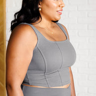 Rae Mode It's All About the Balance Twill Square Neck Crop Top in Titanium-Tops-Ave Shops-[option4]-[option5]-[option6]-[option7]-[option8]-Shop-Boutique-Clothing-for-Women-Online