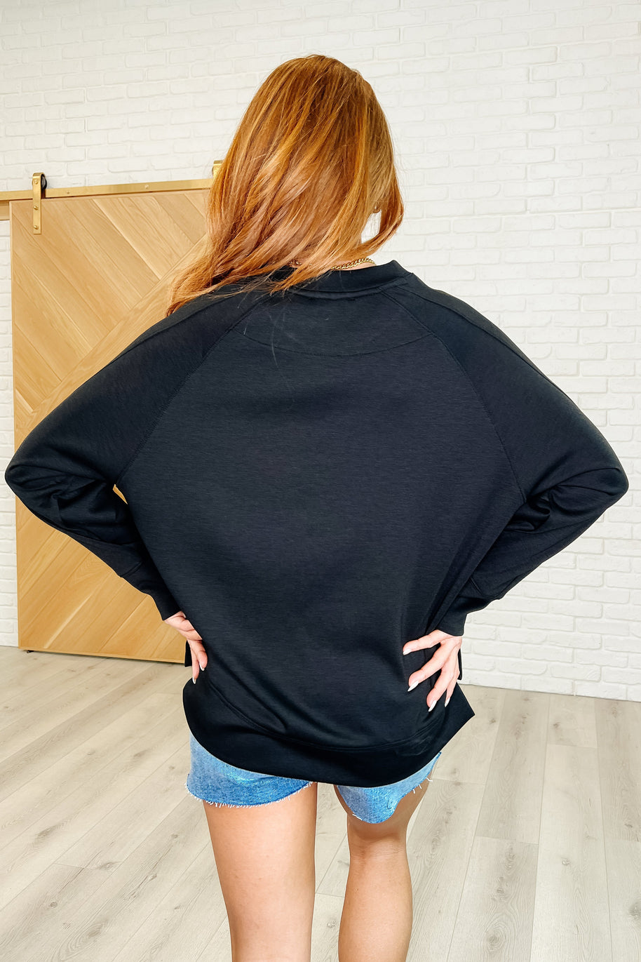 Zenana It's The Little Things Relaxed Scuba Pullover in Black-Womens-Ave Shops-[option4]-[option5]-[option6]-[option7]-[option8]-Shop-Boutique-Clothing-for-Women-Online
