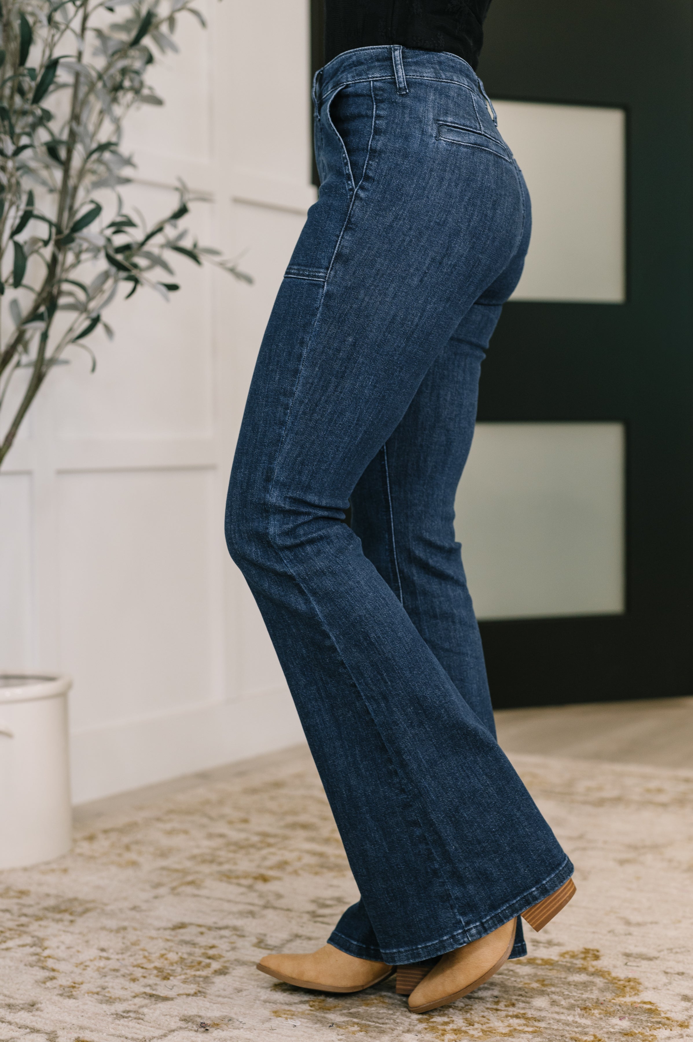 Jada High Waist Flare with Patch Pockets-Womens-Ave Shops-[option4]-[option5]-[option6]-[option7]-[option8]-Shop-Boutique-Clothing-for-Women-Online