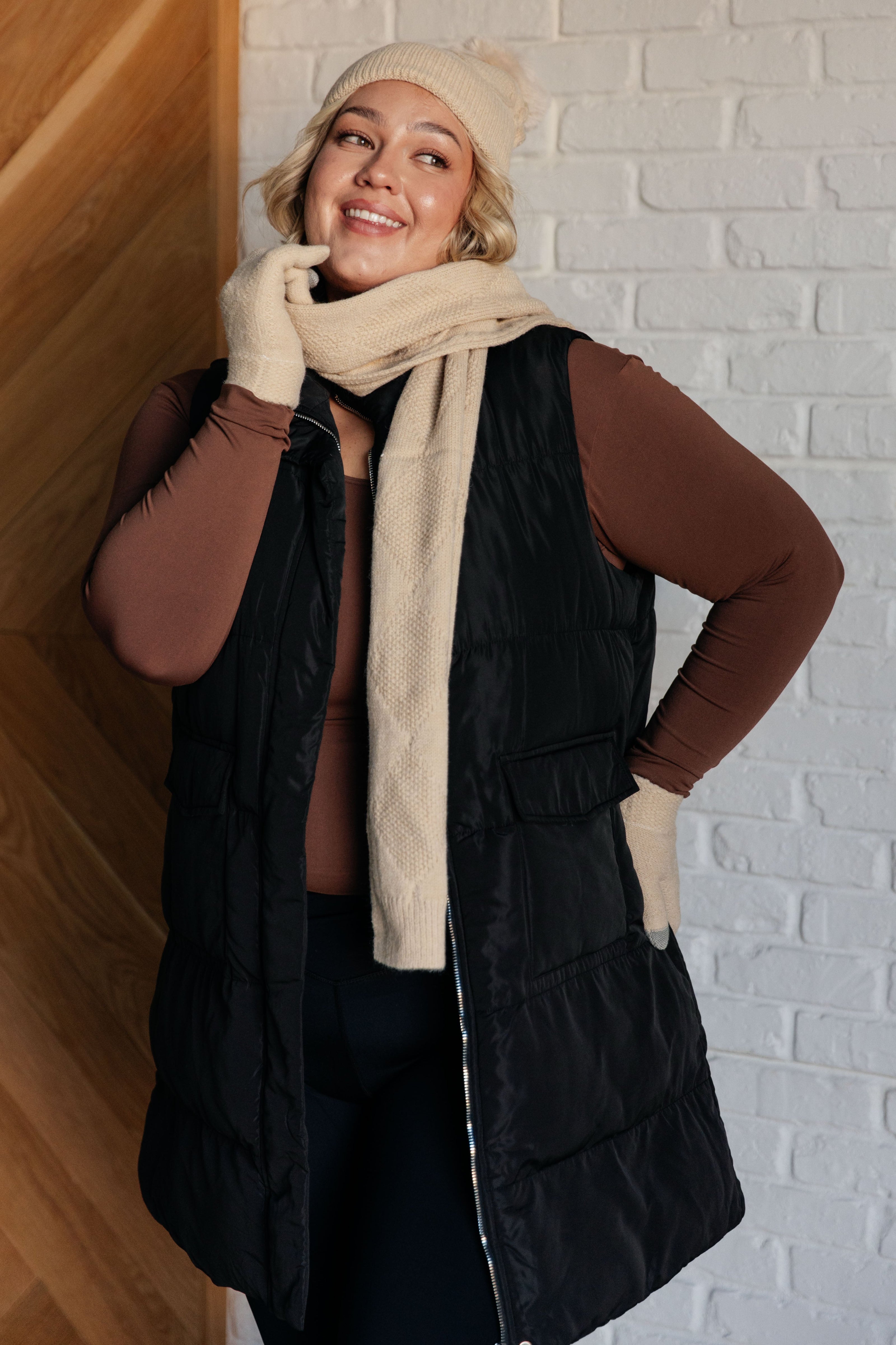 Jane Frost Beanie, Glove, and Scarf Set in Beige-Accessories-Ave Shops-[option4]-[option5]-[option6]-[option7]-[option8]-Shop-Boutique-Clothing-for-Women-Online