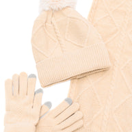 Jane Frost Beanie, Glove, and Scarf Set in Beige-Accessories-Ave Shops-[option4]-[option5]-[option6]-[option7]-[option8]-Shop-Boutique-Clothing-for-Women-Online