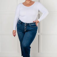Judy Blue Janice High Rise Button Fly Wide Leg Crop Jeans-Womens-Ave Shops-[option4]-[option5]-[option6]-[option7]-[option8]-Shop-Boutique-Clothing-for-Women-Online