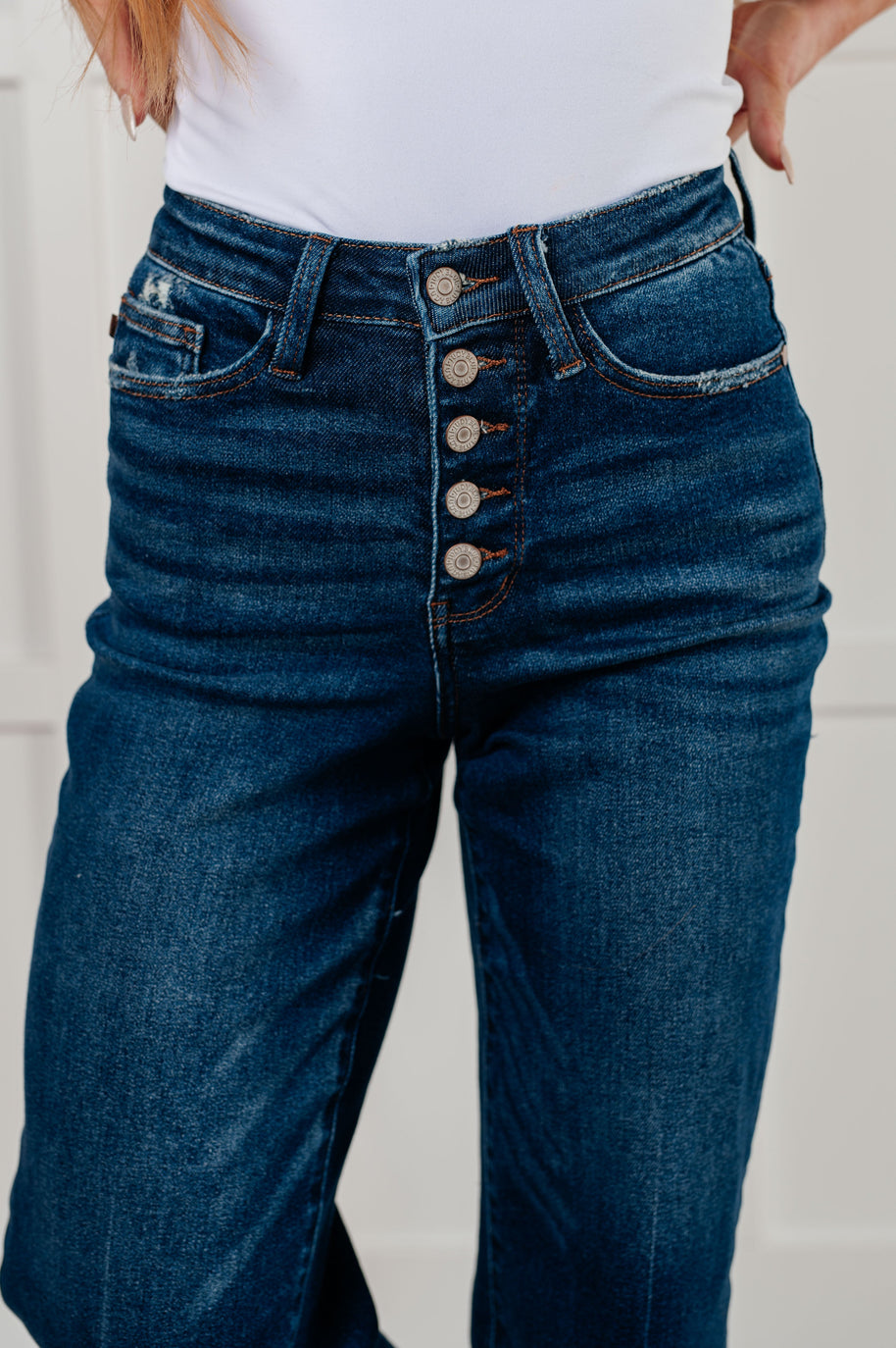 Judy Blue Janice High Rise Button Fly Wide Leg Crop Jeans-Womens-Ave Shops-[option4]-[option5]-[option6]-[option7]-[option8]-Shop-Boutique-Clothing-for-Women-Online