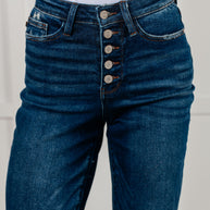Judy Blue Janice High Rise Button Fly Wide Leg Crop Jeans-Womens-Ave Shops-[option4]-[option5]-[option6]-[option7]-[option8]-Shop-Boutique-Clothing-for-Women-Online