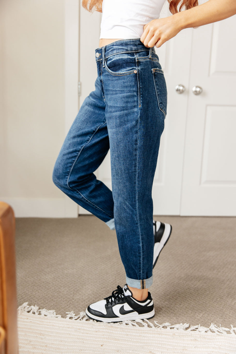 Judy Blue London Midrise Cuffed Boyfriend Jeans-Womens-Ave Shops-[option4]-[option5]-[option6]-[option7]-[option8]-Shop-Boutique-Clothing-for-Women-Online