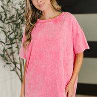 Zenana Just My Type Mineral Wash Relaxed Top in Fuchsia-Womens-Ave Shops-[option4]-[option5]-[option6]-[option7]-[option8]-Shop-Boutique-Clothing-for-Women-Online