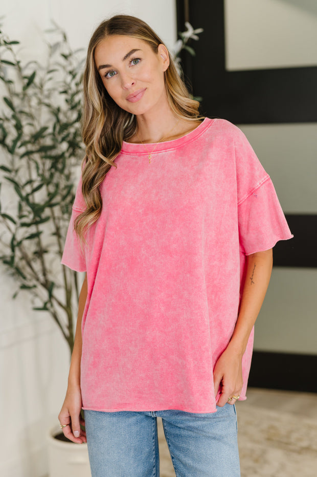 Zenana Just My Type Mineral Wash Relaxed Top in Fuchsia-Womens-Ave Shops-[option4]-[option5]-[option6]-[option7]-[option8]-Shop-Boutique-Clothing-for-Women-Online