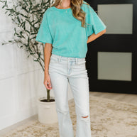 Zenana Just My Type Mineral Wash Relaxed Top in Turquoise-Womens-Ave Shops-[option4]-[option5]-[option6]-[option7]-[option8]-Shop-Boutique-Clothing-for-Women-Online