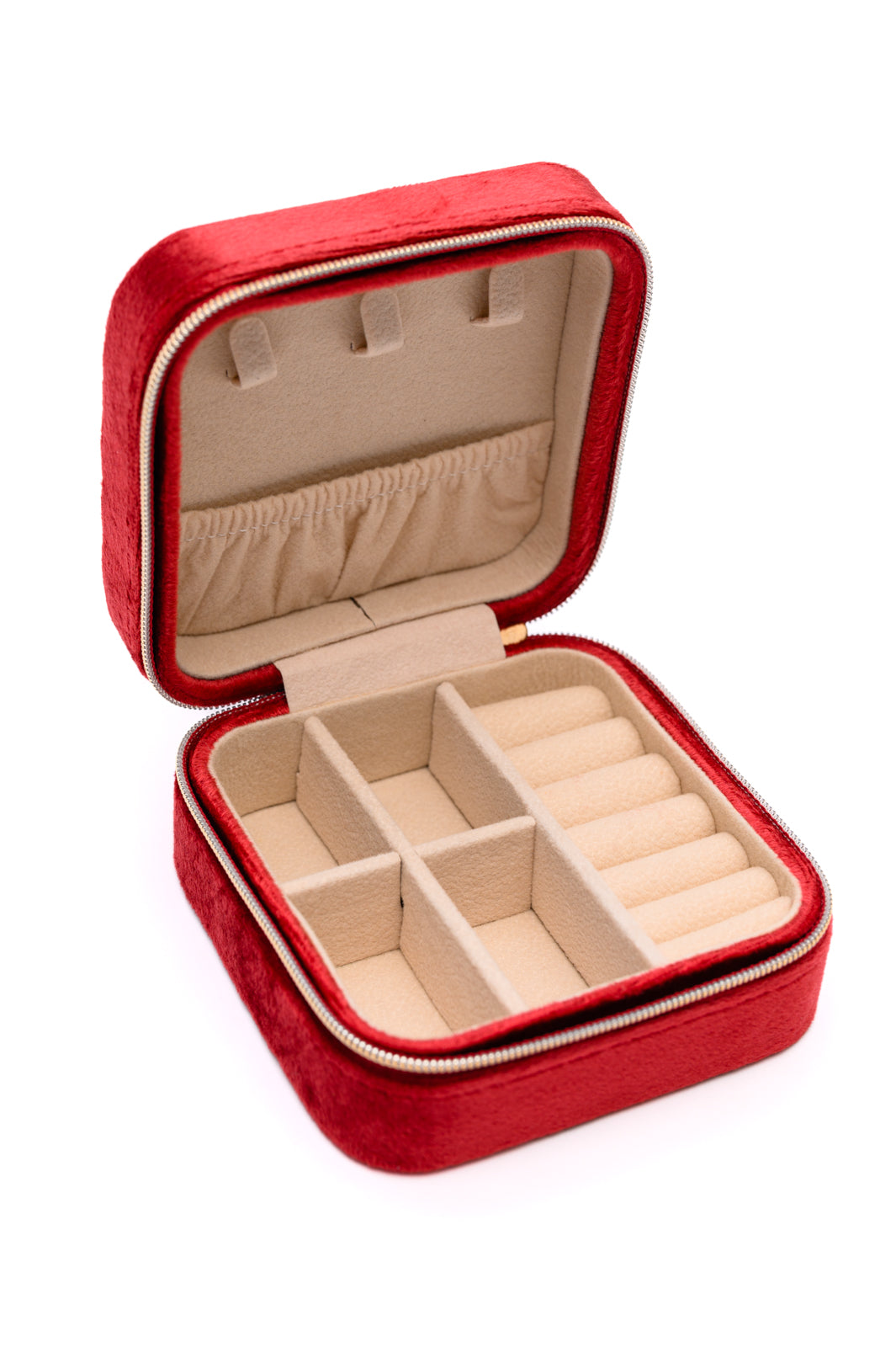 Kept and Carried Velvet Jewelry Box in Red-Accessories-Ave Shops-[option4]-[option5]-[option6]-[option7]-[option8]-Shop-Boutique-Clothing-for-Women-Online