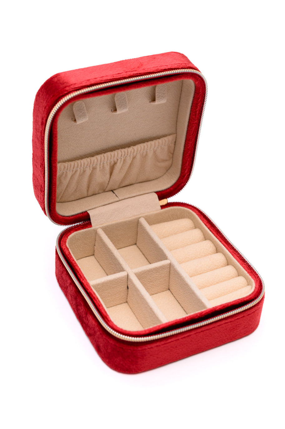 Kept and Carried Velvet Jewelry Box in Red-Accessories-Ave Shops-[option4]-[option5]-[option6]-[option7]-[option8]-Shop-Boutique-Clothing-for-Women-Online