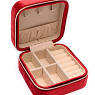 Kept and Carried Velvet Jewelry Box in Red-Accessories-Ave Shops-[option4]-[option5]-[option6]-[option7]-[option8]-Shop-Boutique-Clothing-for-Women-Online