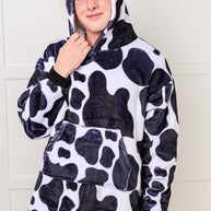 Kids Oversized Hoodie Blanket in Cow-Layers-Ave Shops-[option4]-[option5]-[option6]-[option7]-[option8]-Shop-Boutique-Clothing-for-Women-Online