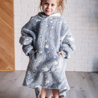 Kids Oversized Hoodie Blanket in Grey Stars-Layers-Ave Shops-[option4]-[option5]-[option6]-[option7]-[option8]-Shop-Boutique-Clothing-for-Women-Online