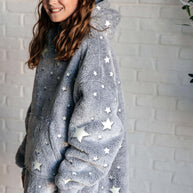 Kids Oversized Hoodie Blanket in Grey Stars-Layers-Ave Shops-[option4]-[option5]-[option6]-[option7]-[option8]-Shop-Boutique-Clothing-for-Women-Online