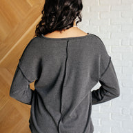 Kinda Sorta Ribbed Top in Charcoal-Tops-Ave Shops-[option4]-[option5]-[option6]-[option7]-[option8]-Shop-Boutique-Clothing-for-Women-Online