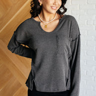 Kinda Sorta Ribbed Top in Charcoal-Tops-Ave Shops-[option4]-[option5]-[option6]-[option7]-[option8]-Shop-Boutique-Clothing-for-Women-Online