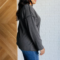 Kinda Sorta Ribbed Top in Charcoal-Tops-Ave Shops-[option4]-[option5]-[option6]-[option7]-[option8]-Shop-Boutique-Clothing-for-Women-Online
