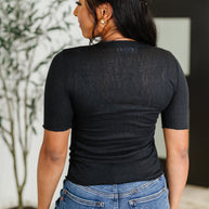 Knit Pick Basic Tee in Black-Womens-Ave Shops-[option4]-[option5]-[option6]-[option7]-[option8]-Shop-Boutique-Clothing-for-Women-Online