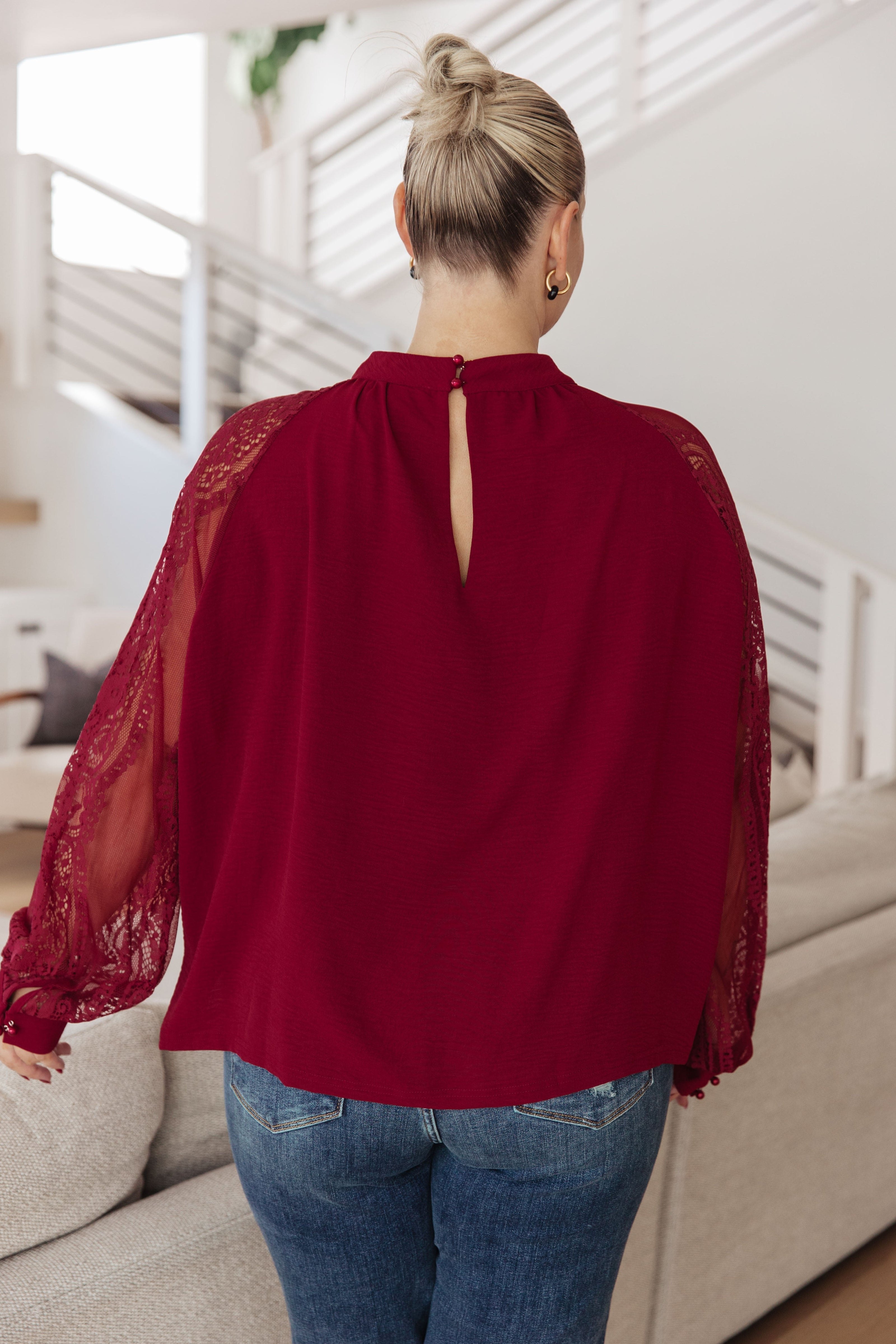 Lace on My Sleeves Blouse-Tops-Ave Shops-[option4]-[option5]-[option6]-[option7]-[option8]-Shop-Boutique-Clothing-for-Women-Online