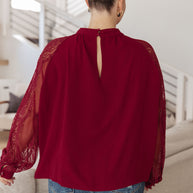 Lace on My Sleeves Blouse-Tops-Ave Shops-[option4]-[option5]-[option6]-[option7]-[option8]-Shop-Boutique-Clothing-for-Women-Online