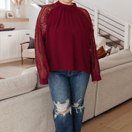 Lace on My Sleeves Blouse-Tops-Ave Shops-[option4]-[option5]-[option6]-[option7]-[option8]-Shop-Boutique-Clothing-for-Women-Online