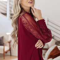 Lace on My Sleeves Blouse-Tops-Ave Shops-[option4]-[option5]-[option6]-[option7]-[option8]-Shop-Boutique-Clothing-for-Women-Online