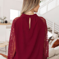 Lace on My Sleeves Blouse-Tops-Ave Shops-[option4]-[option5]-[option6]-[option7]-[option8]-Shop-Boutique-Clothing-for-Women-Online