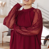 Lace on My Sleeves Blouse-Tops-Ave Shops-[option4]-[option5]-[option6]-[option7]-[option8]-Shop-Boutique-Clothing-for-Women-Online