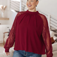 Lace on My Sleeves Blouse-Tops-Ave Shops-[option4]-[option5]-[option6]-[option7]-[option8]-Shop-Boutique-Clothing-for-Women-Online