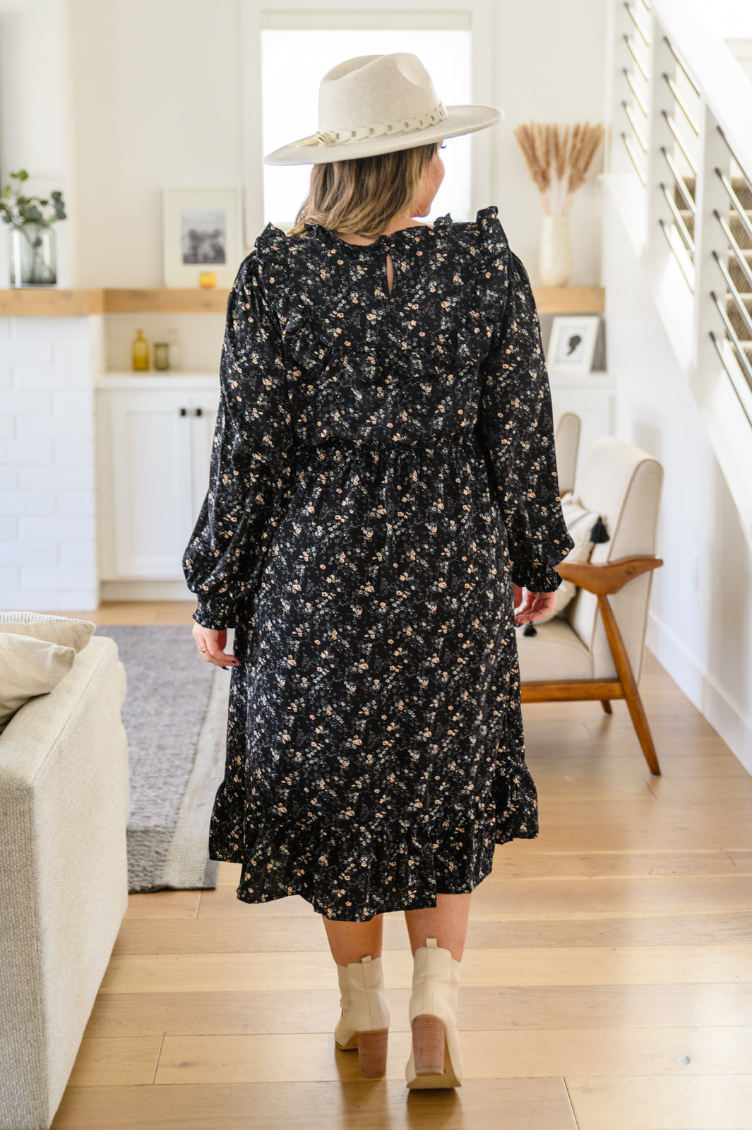 Larissa Long Sleeve Ruffle Hem Dress-Womens-Ave Shops-[option4]-[option5]-[option6]-[option7]-[option8]-Shop-Boutique-Clothing-for-Women-Online